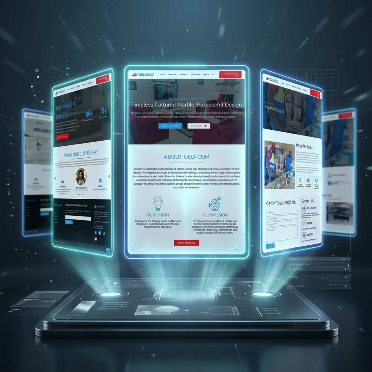 Geocom Website Design by Olabanji